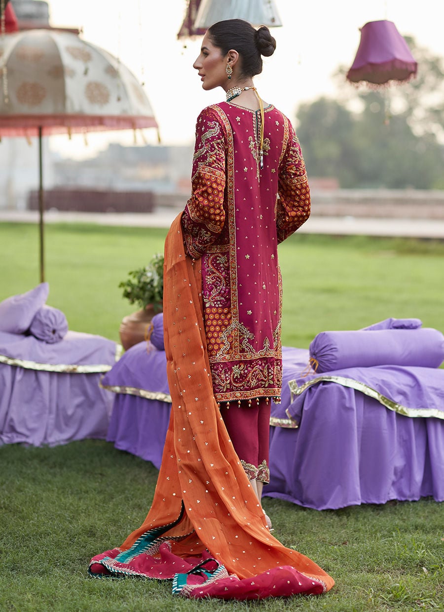 Maroon Mehndi Kurta