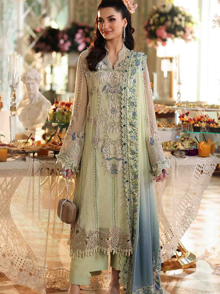 Tea Affair By Maria B Unstitched Chiffon Embroidered 3 Piece Suit