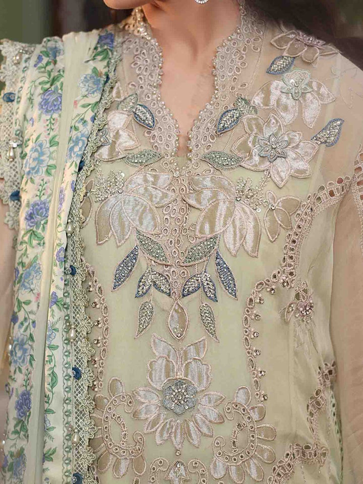 Tea Affair By Maria B Unstitched Chiffon Embroidered 3 Piece Suit