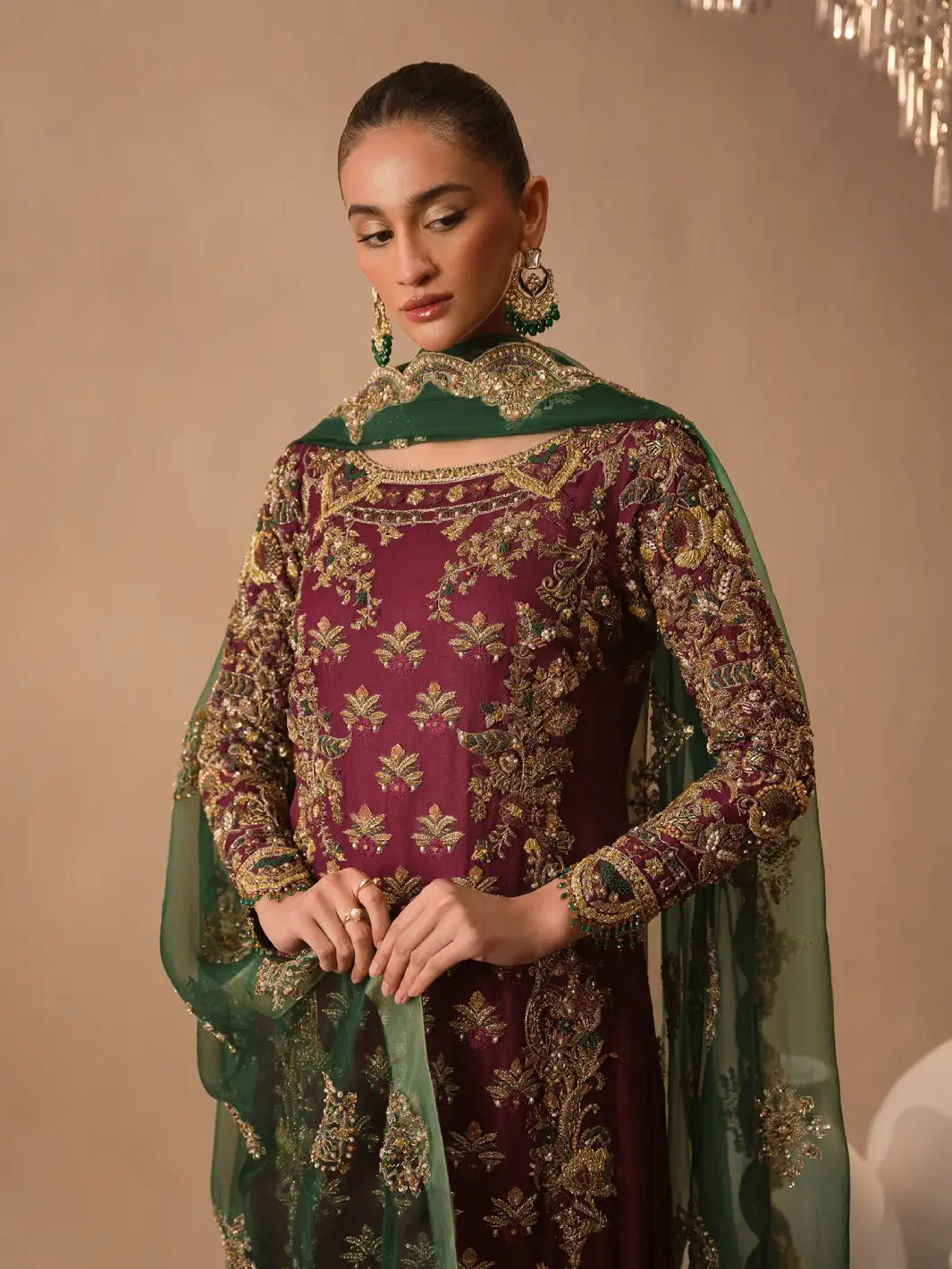 Abeera usman Burgundy Dusk