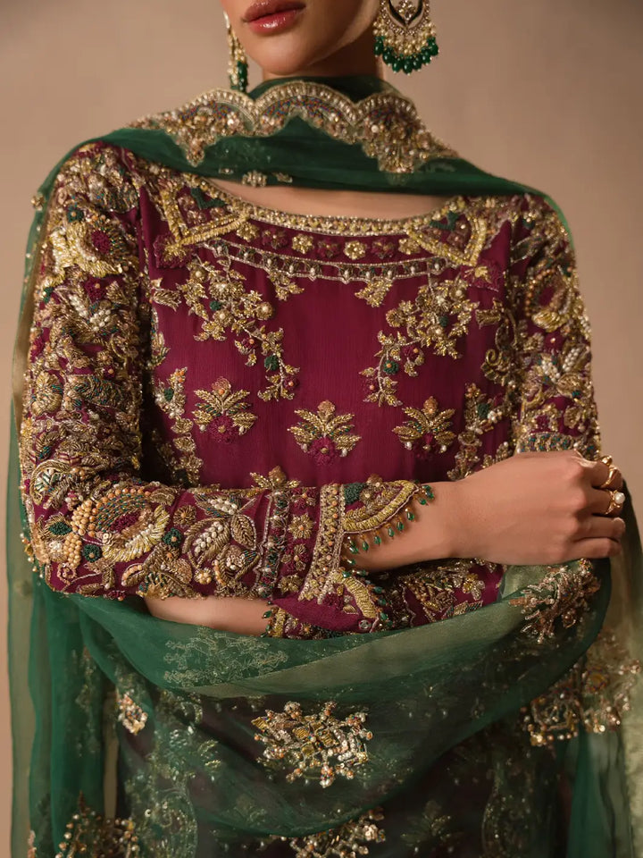Abeera usman Burgundy Dusk