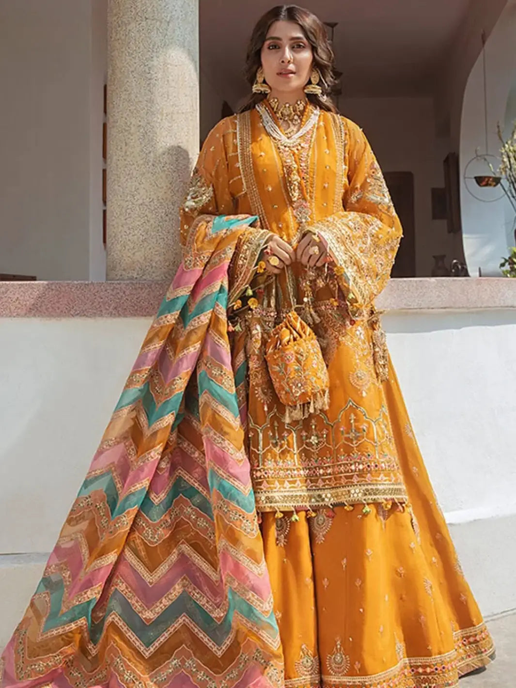 Zarlish by Mohsin Naveed Ranjha Festive Collection - HENNA - TC-94