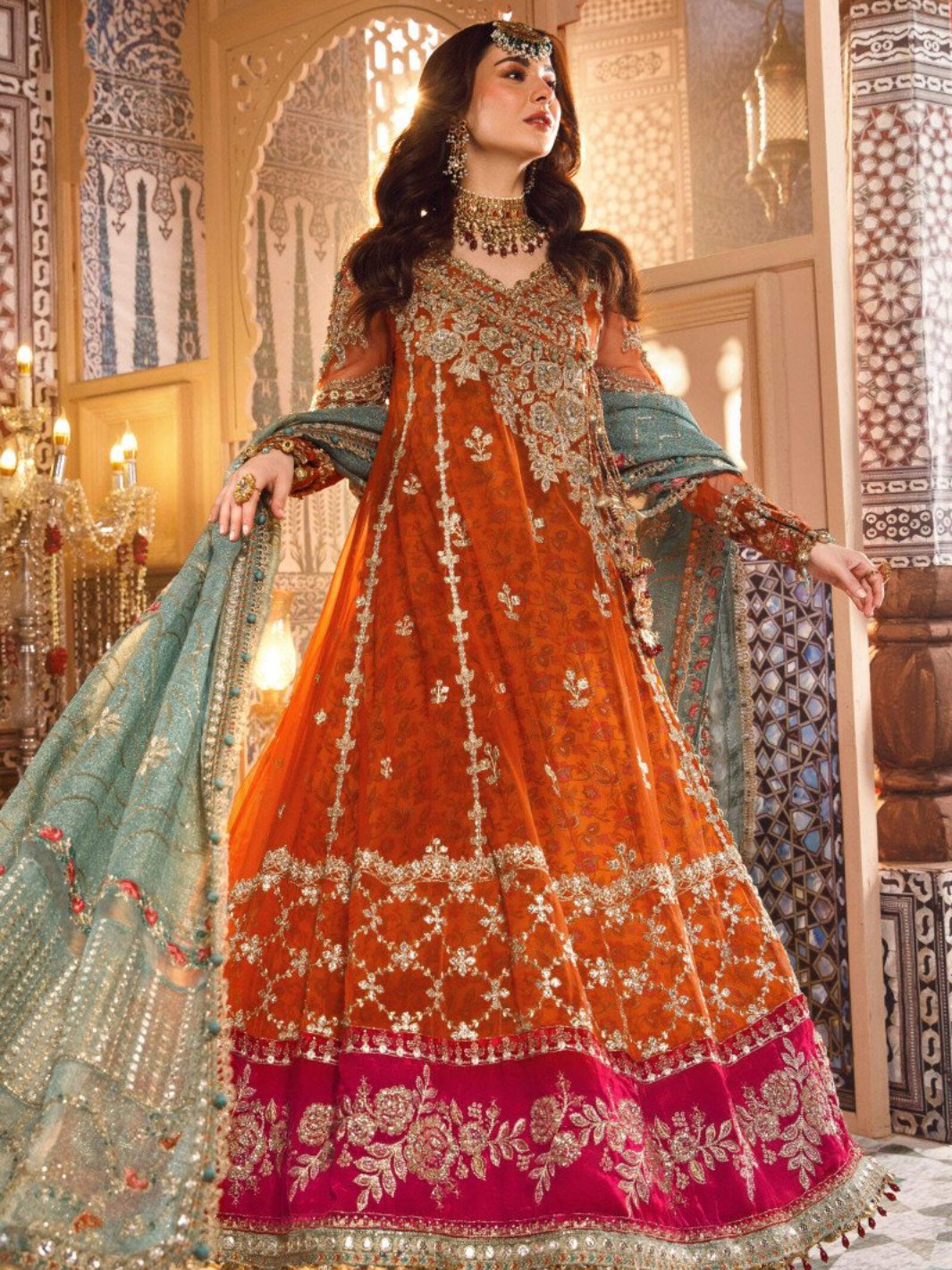 Burnt Orange, Fuchsia Pink