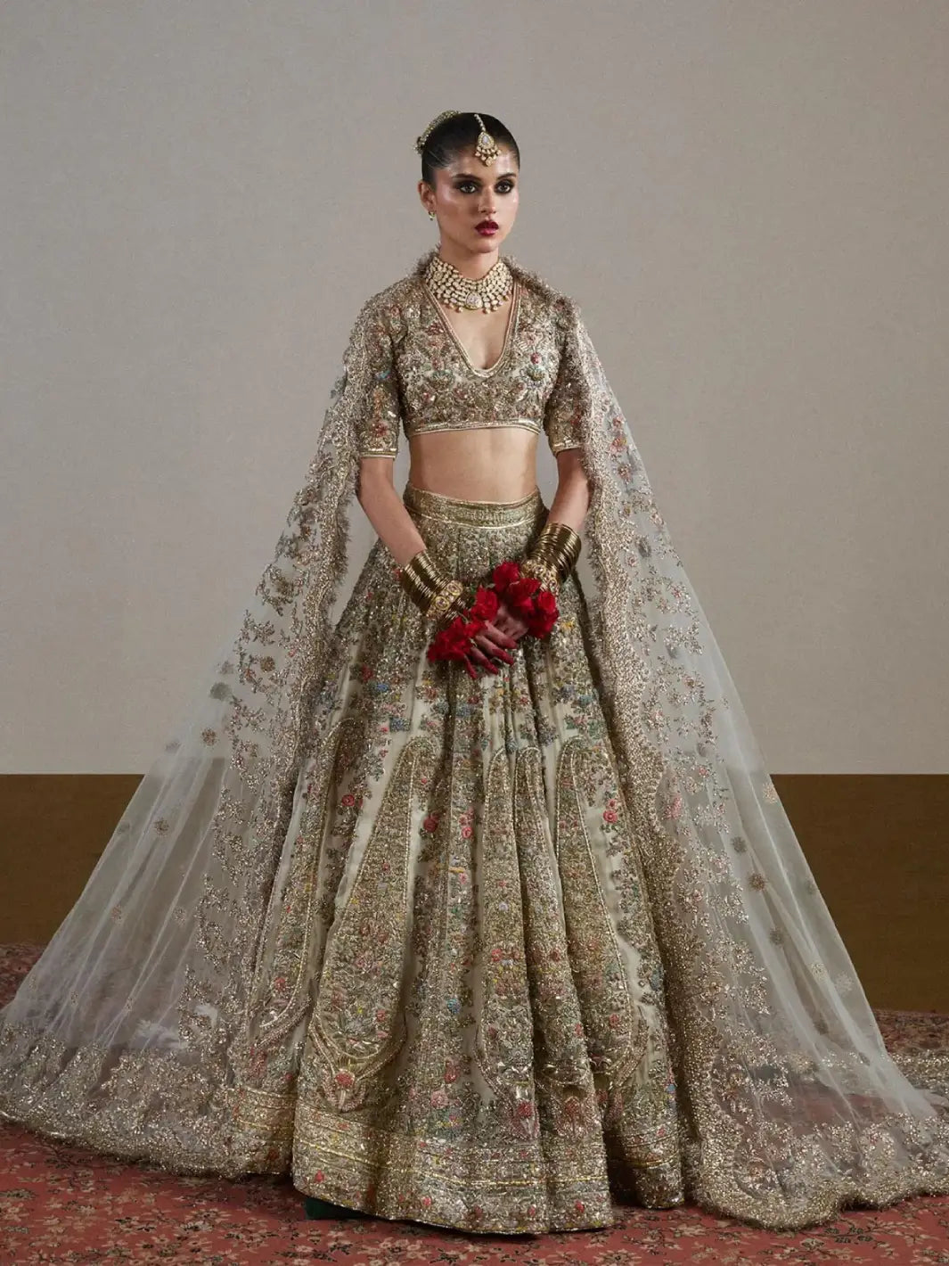 Multi Colour Bridal Lehnga Choli