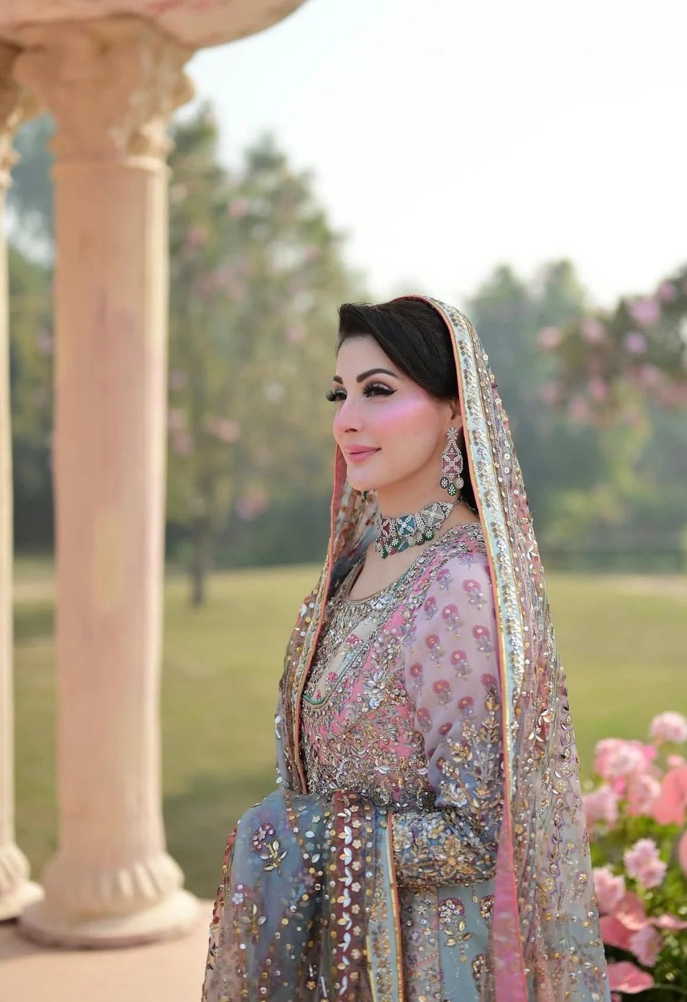 Nomi Ansari - Maryam Nawaz Pastel outfit