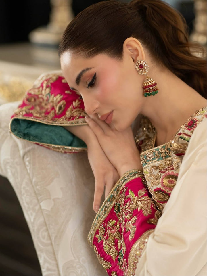 Raw silk Hand Embellished &amp; Embroidered 3 Piece